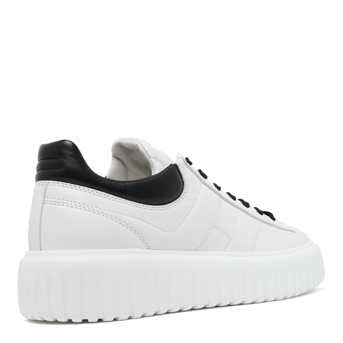 Hogan White Leather Platform Sneakers.
