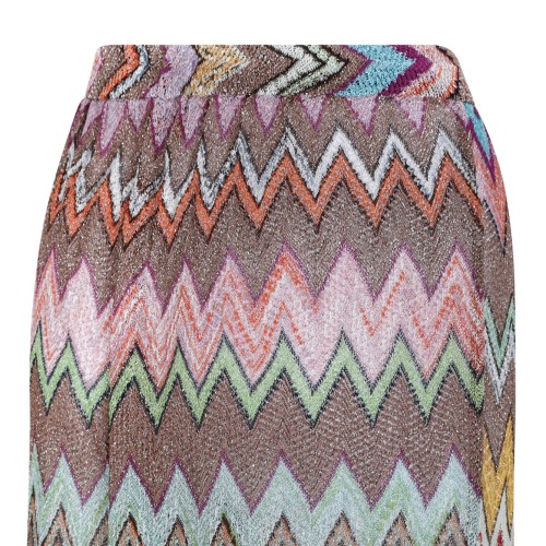 Missoni Multicolor Zigzag Knit Wide-Leg Trousers.