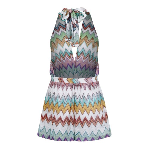 Missoni Multicolor Zigzag Knit Mini Dress. 2
