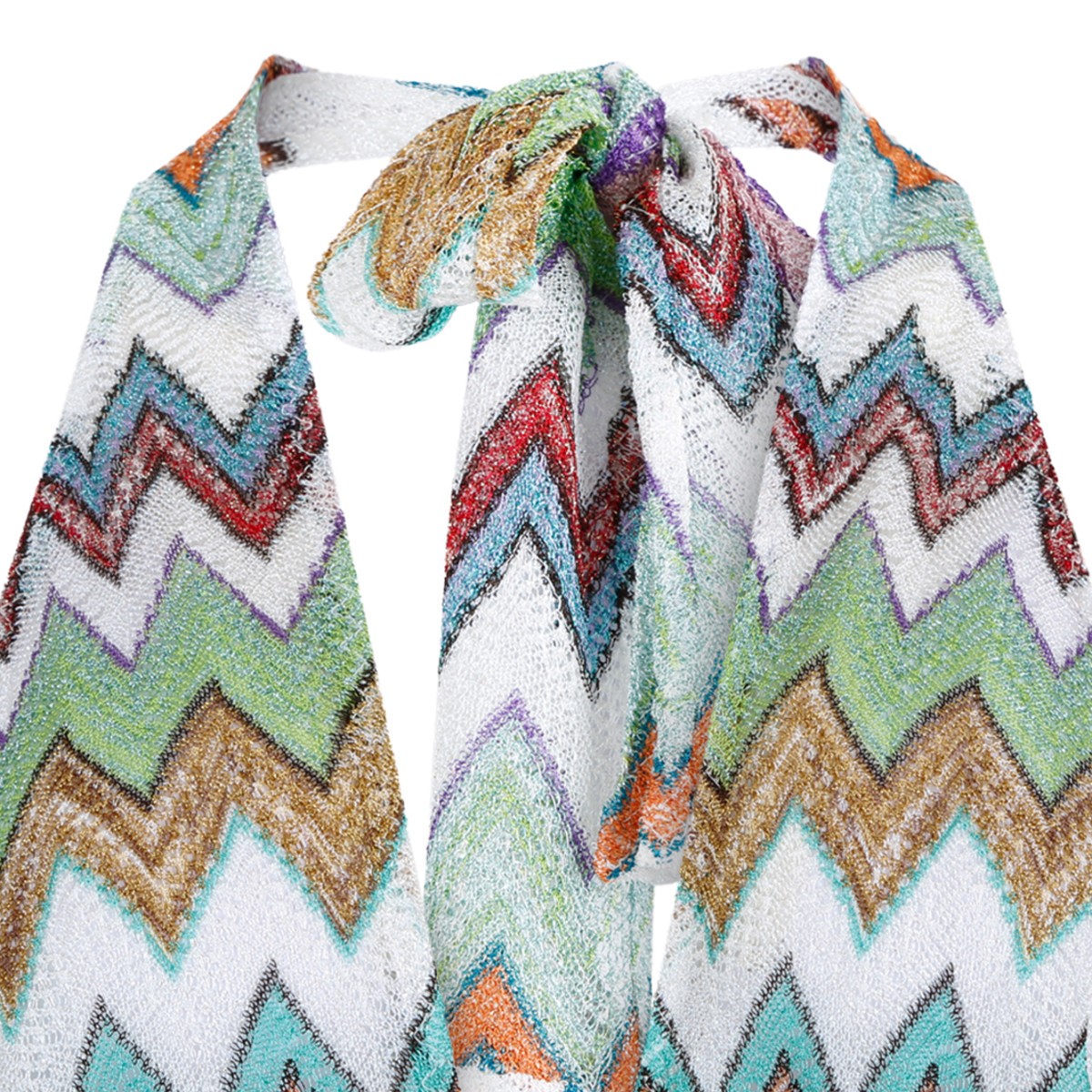 Missoni Multicolor Zigzag Knit Mini Dress.