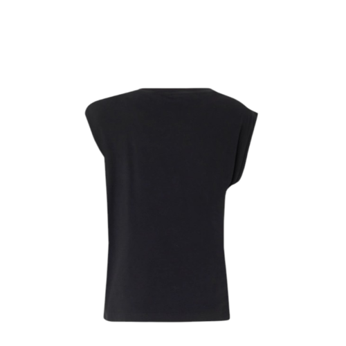 Pinko Black Asymmetric Top with Gold-Tone Detail.   2