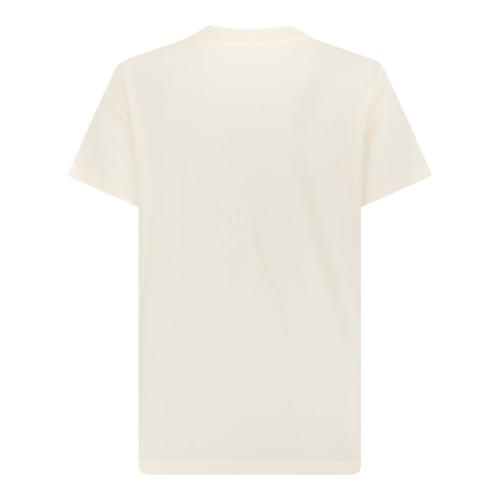 Moncler Ivory Cotton Crew-Neck T-Shirt. 2