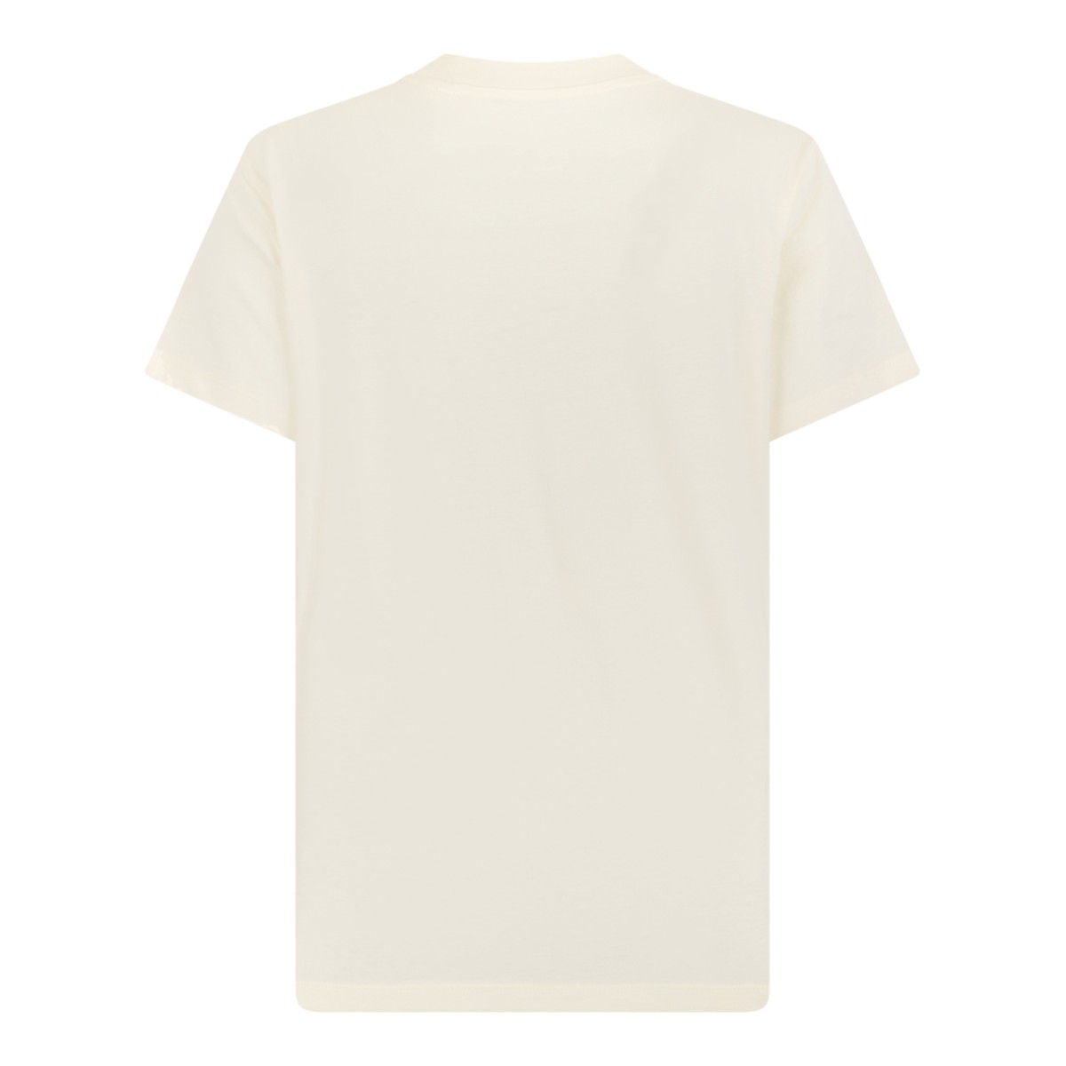 Moncler Ivory Cotton Crew-Neck T-Shirt.