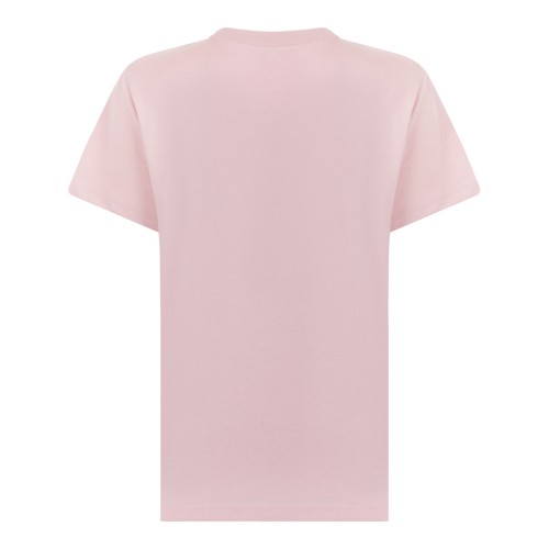 Moncler Light Pink Cotton Crew-Neck T-Shirt. 2