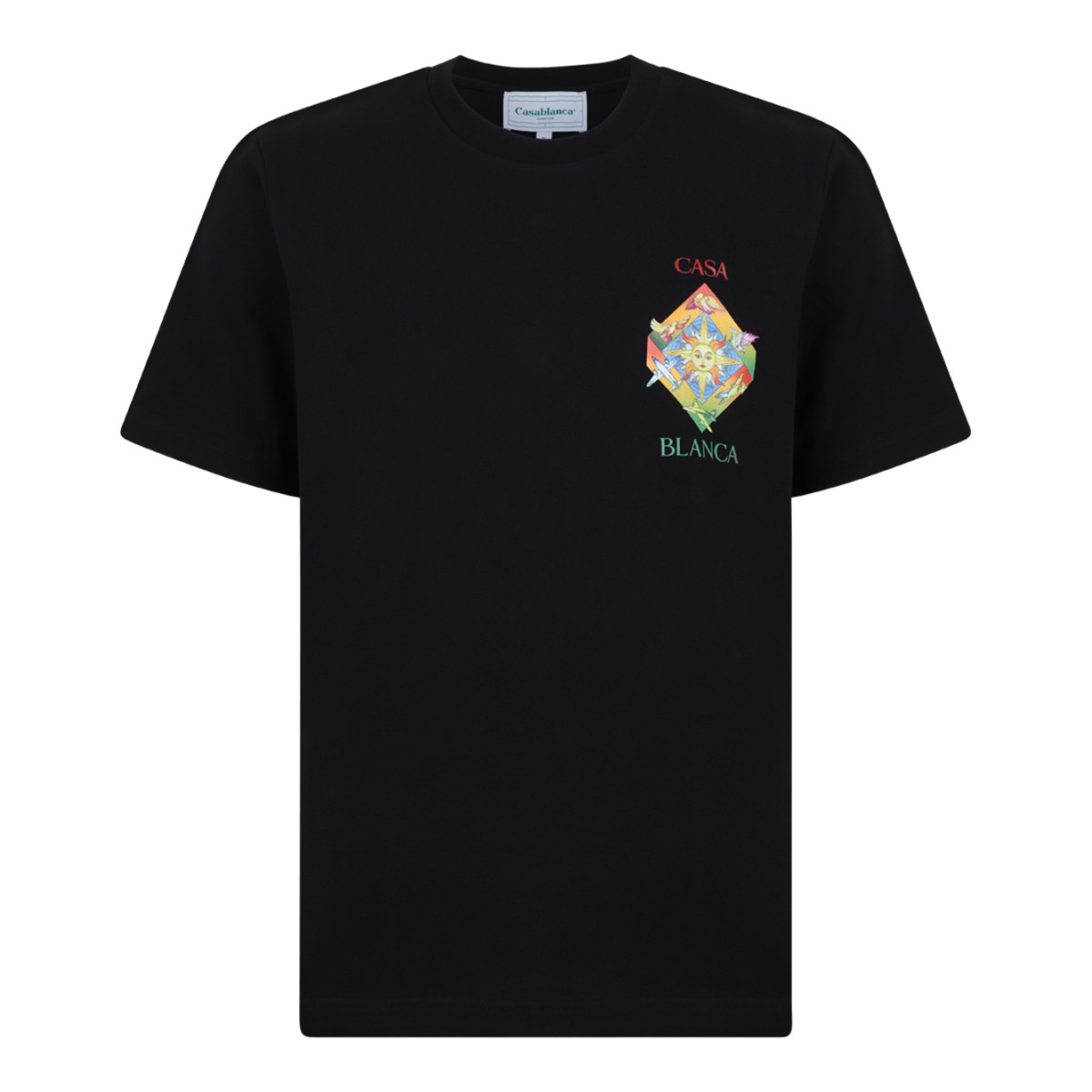 Casablanca Black Embroidered Logo T-Shirt.