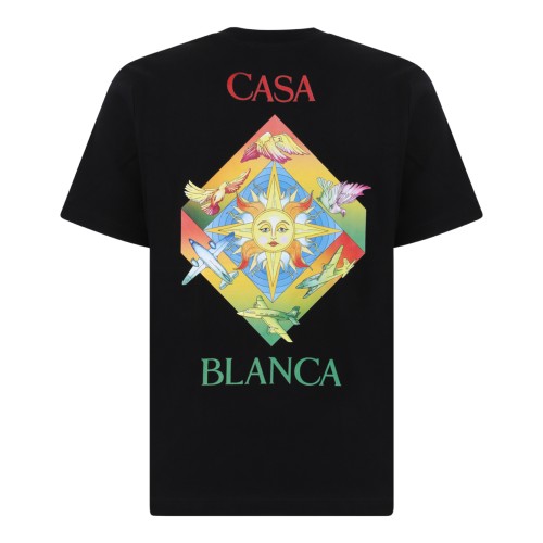 Casablanca Black Embroidered Logo T-Shirt.
