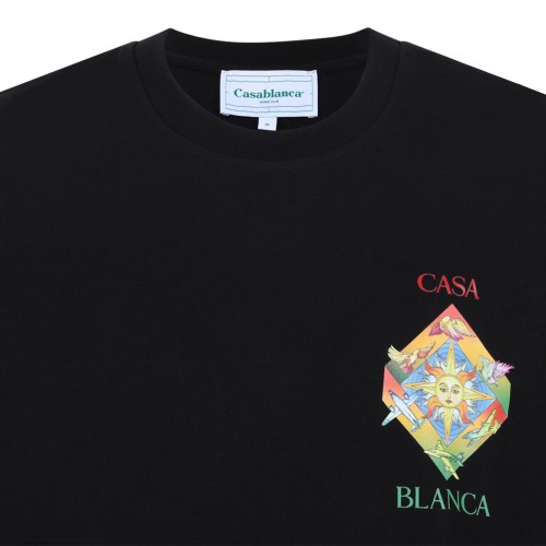 Casablanca Black Embroidered Logo T-Shirt.