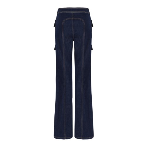 Zimmermann Dark Denim Wide-Leg Cargo Jeans.   2
