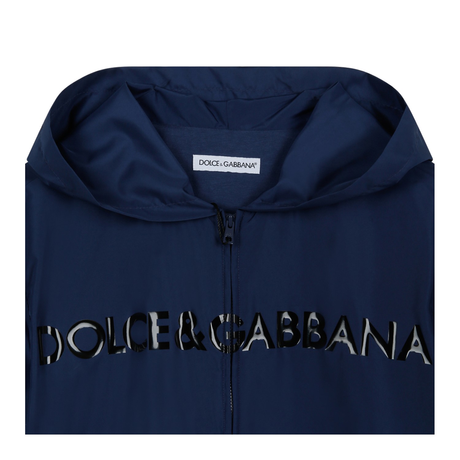 Dolce & Gabbana Blue Logo Hooded Jacket.| COLOGNESE 1882