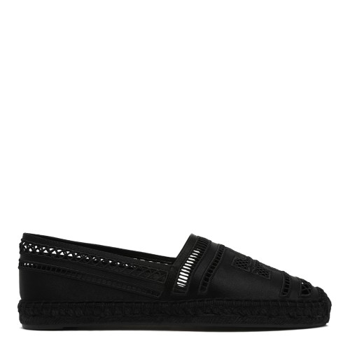 Tory Burch Black Leather Loafers.