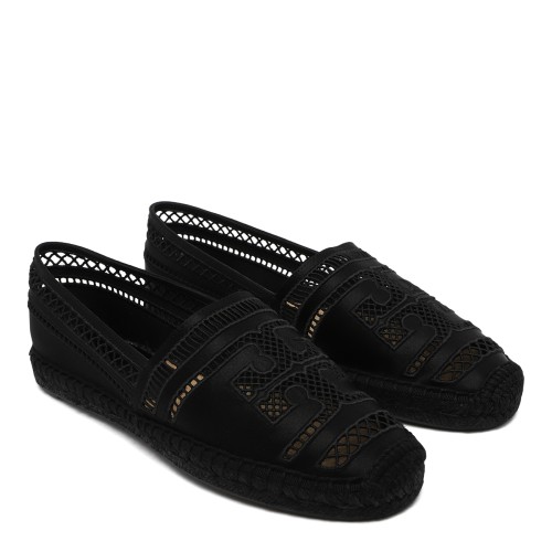 Tory Burch Black Leather Loafers. 2