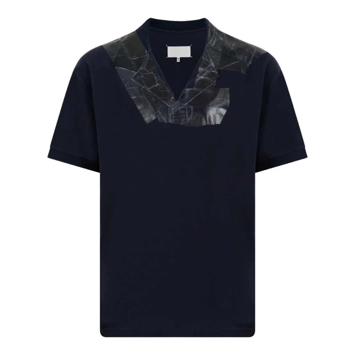 Maison Margiela Navy Graphic-Detail T-Shirt.