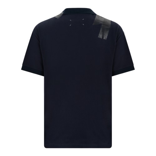 Maison Margiela Navy Graphic-Detail T-Shirt. 2