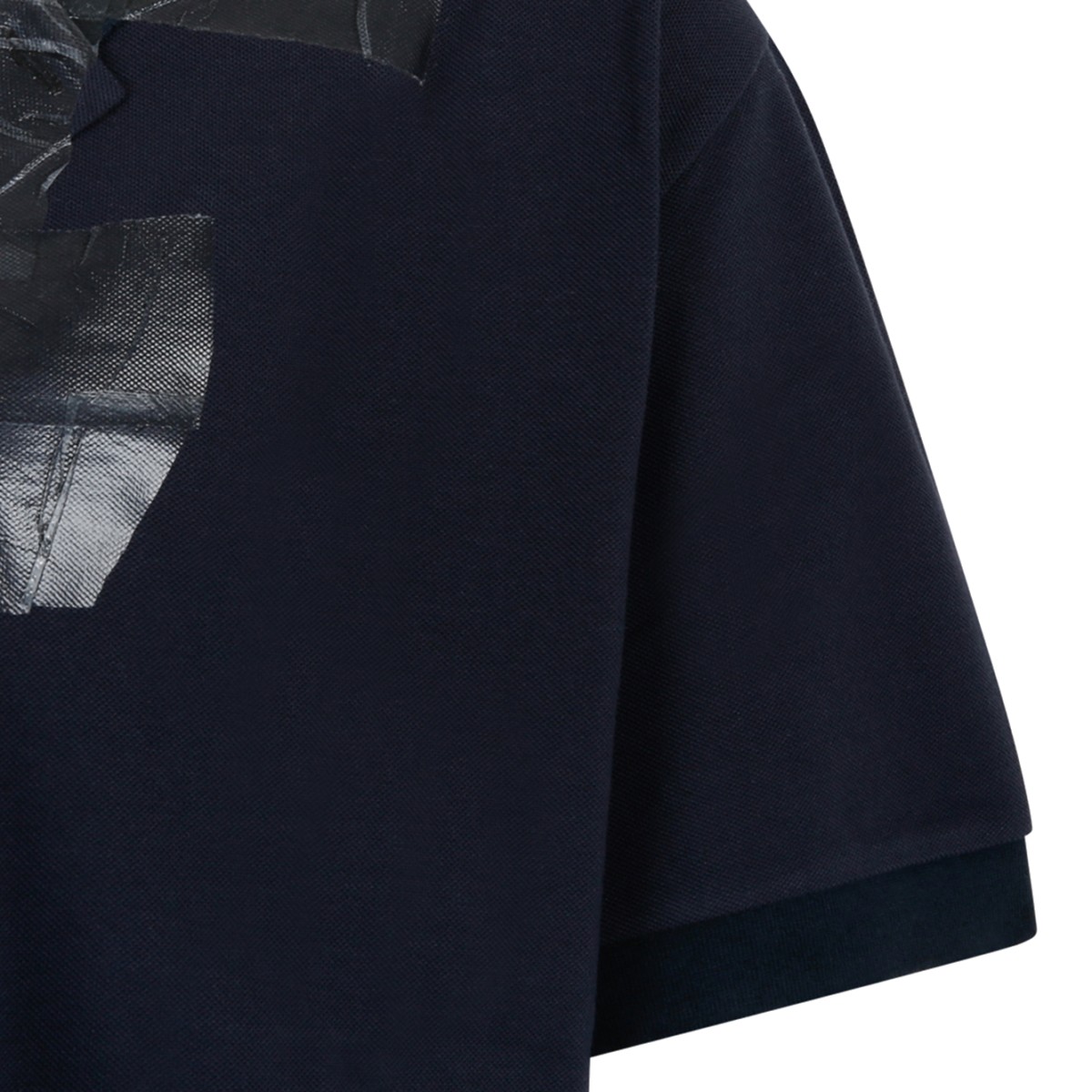 Maison Margiela Navy Graphic-Detail T-Shirt.