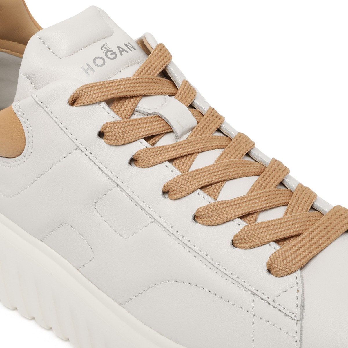 Hogan White Platform Sneakers. 