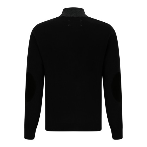 Maison Margiela Black and Charcoal Turtleneck Sweater. 