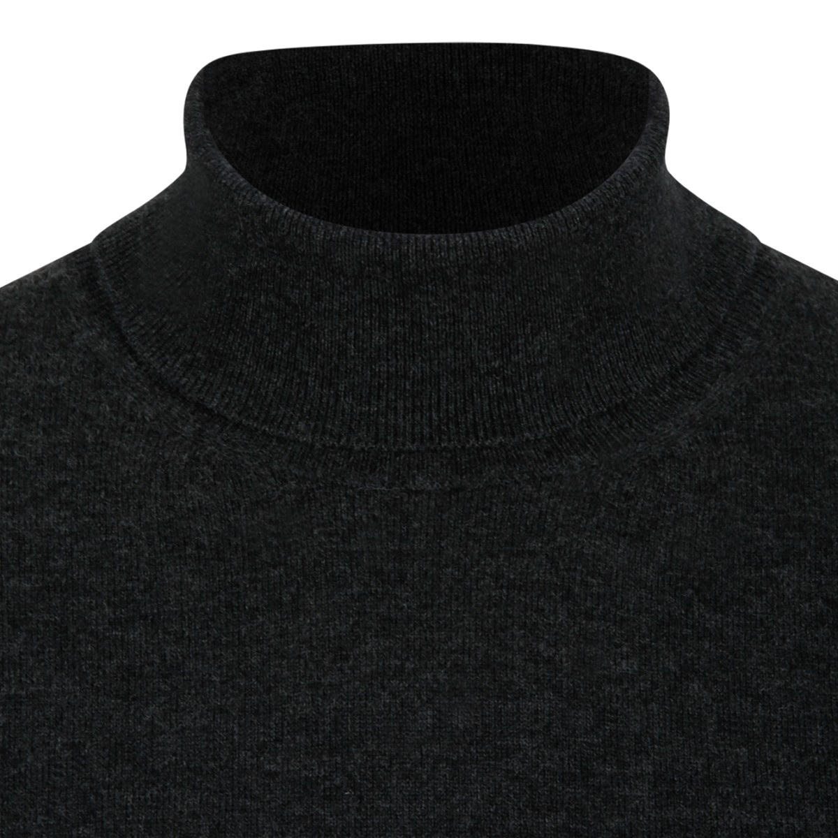 Maison Margiela Black and Charcoal Turtleneck Sweater. 