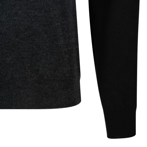 Maison Margiela Black and Charcoal Turtleneck Sweater. 
