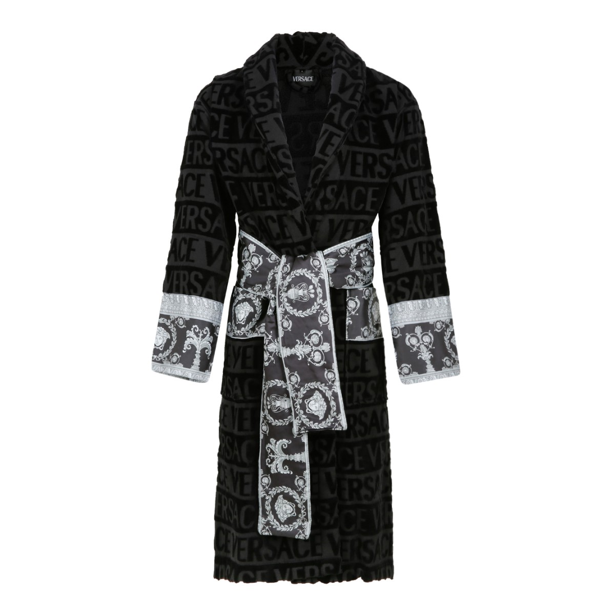 Versace Home Black Baroque Bathrobe.