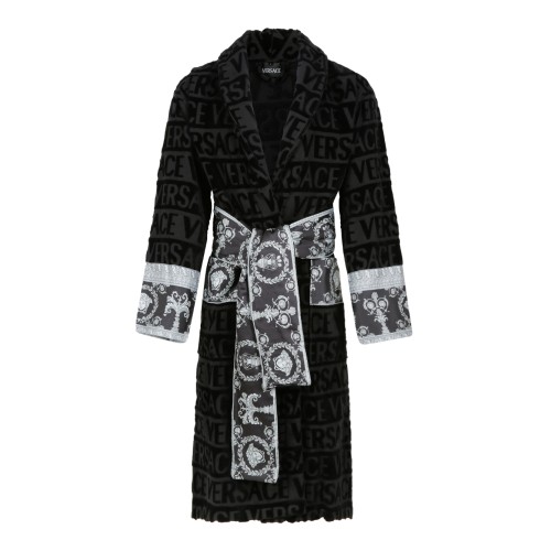 Versace Home Black Baroque Bathrobe.