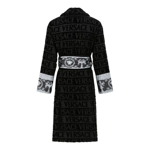 Versace Home Black Baroque Bathrobe. 2