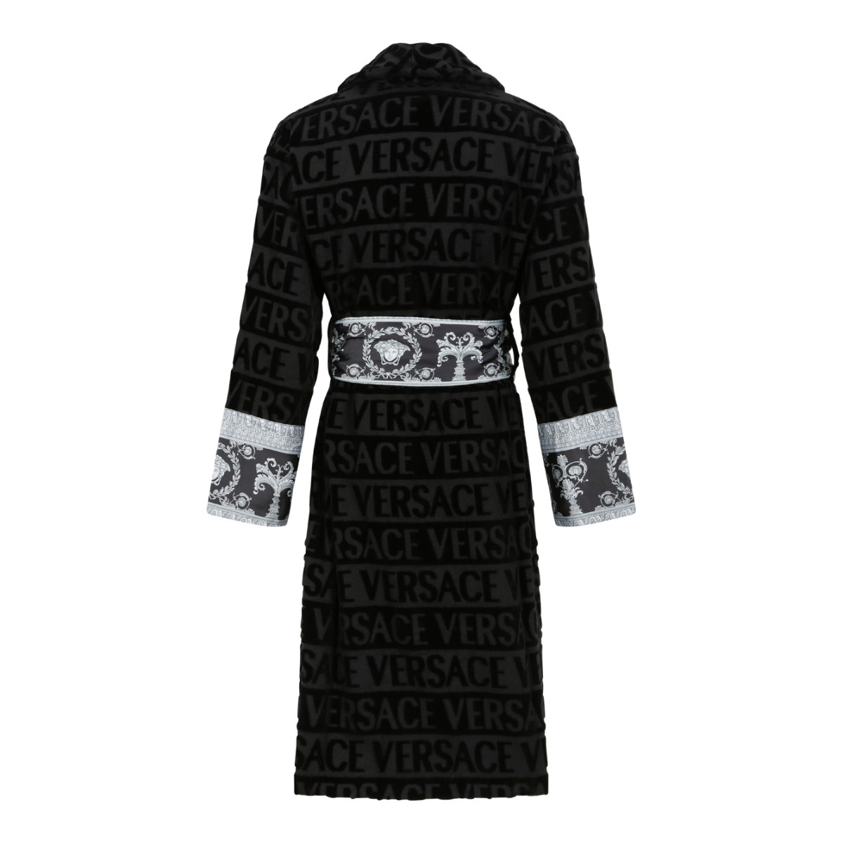 Versace Home Black Baroque Bathrobe.