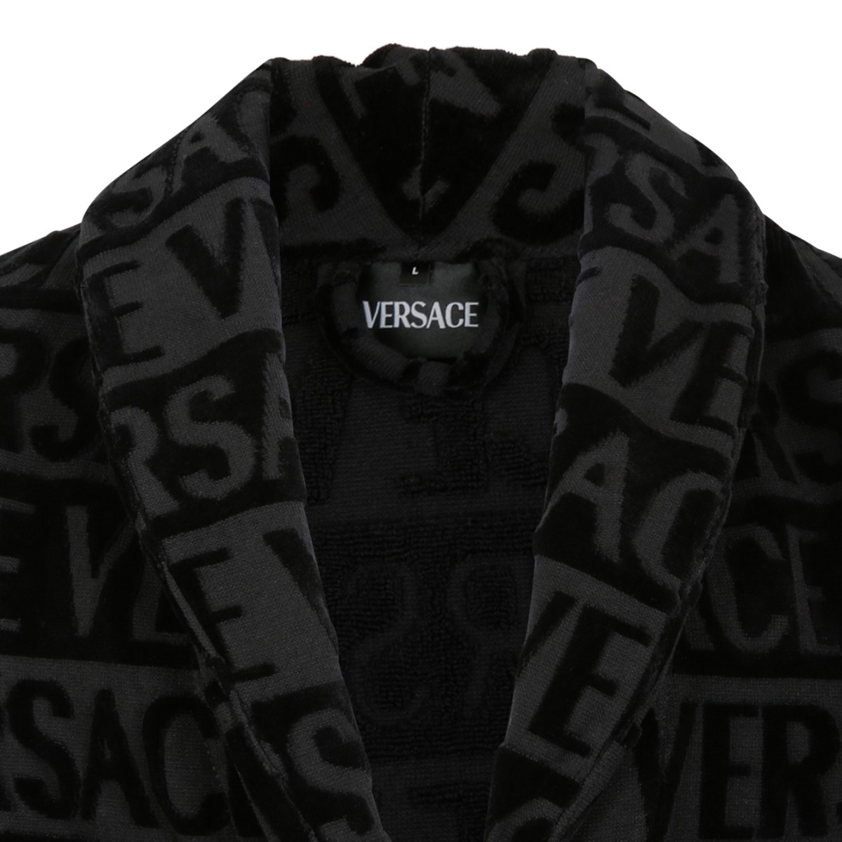 Versace Home Black Baroque Bathrobe.