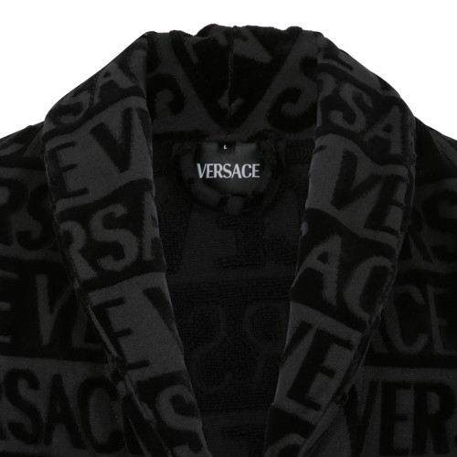 Versace Home Black Baroque Bathrobe.