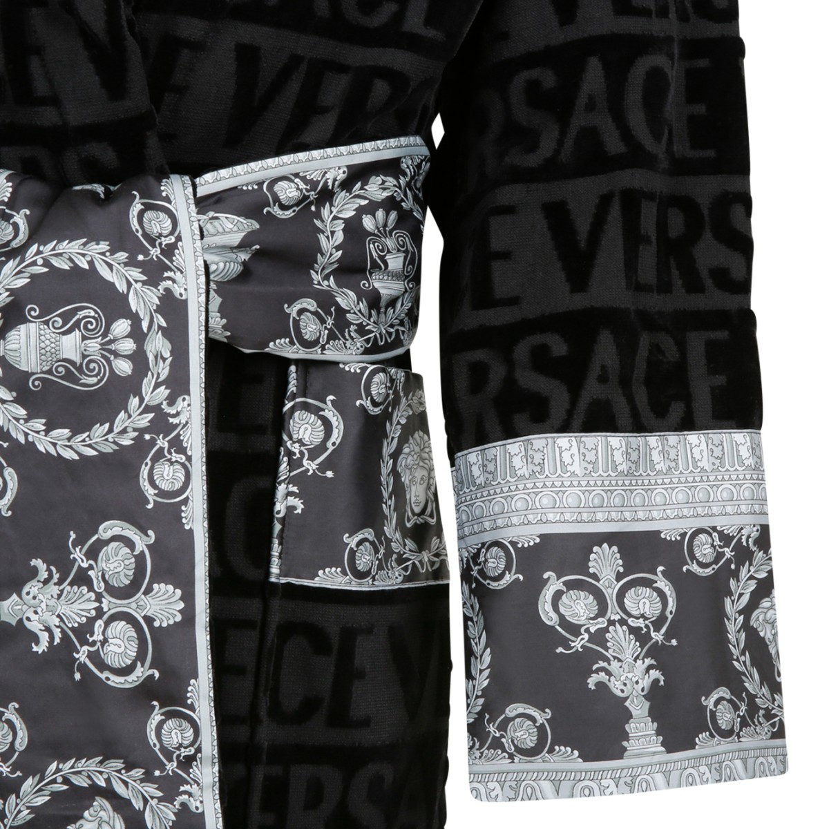 Versace Home Black Baroque Bathrobe.