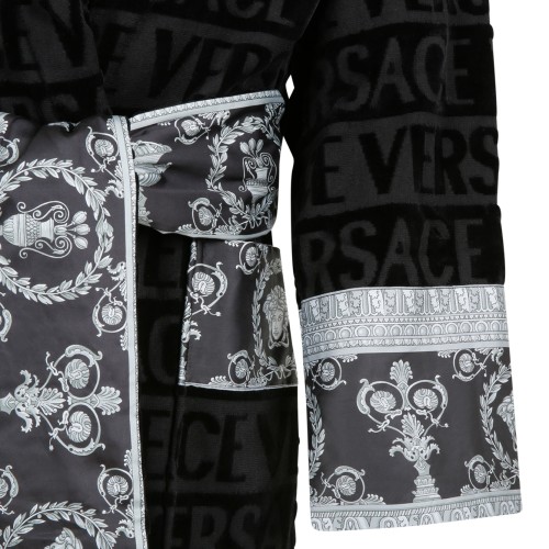 Versace Home Black Baroque Bathrobe.
