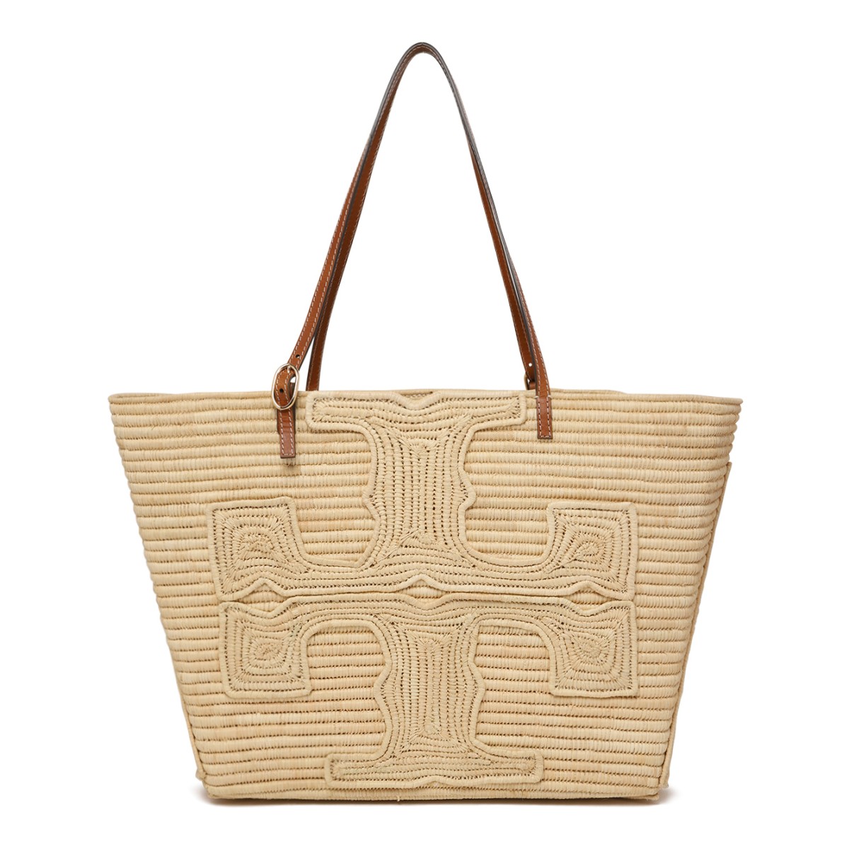 Tory Burch Natural Woven Tote Bag.