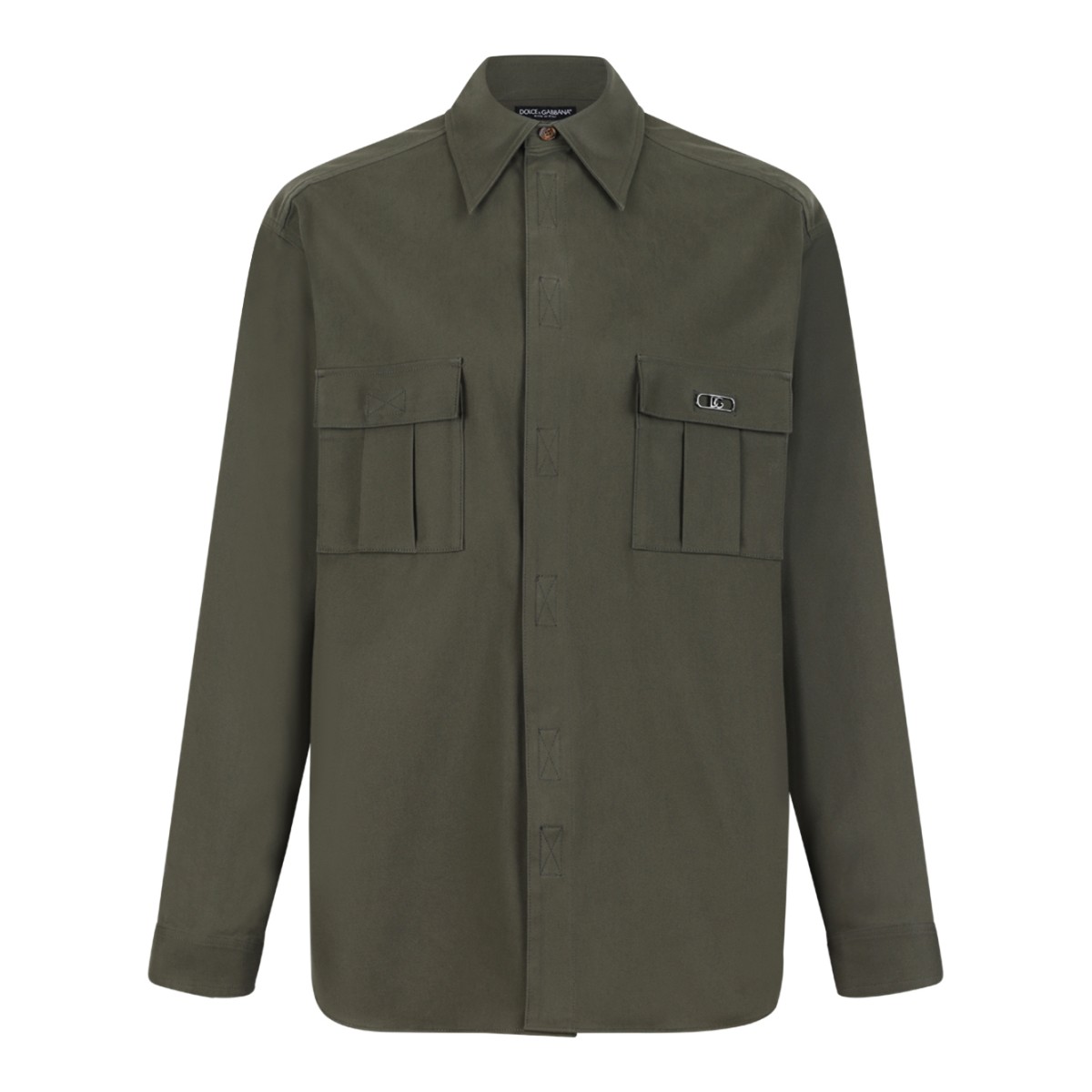 Dolce & Gabbana Khaki Utility Overshirt. 