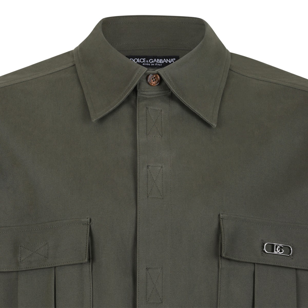 Dolce & Gabbana Khaki Utility Overshirt. 
