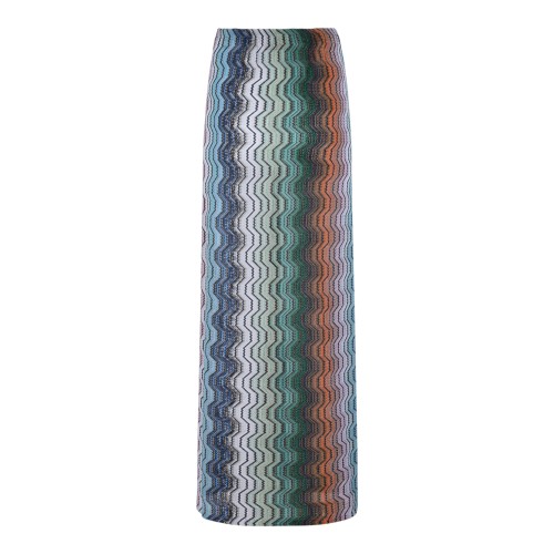 Missoni Multicolor Zigzag Knit Pareo Skirt. 2