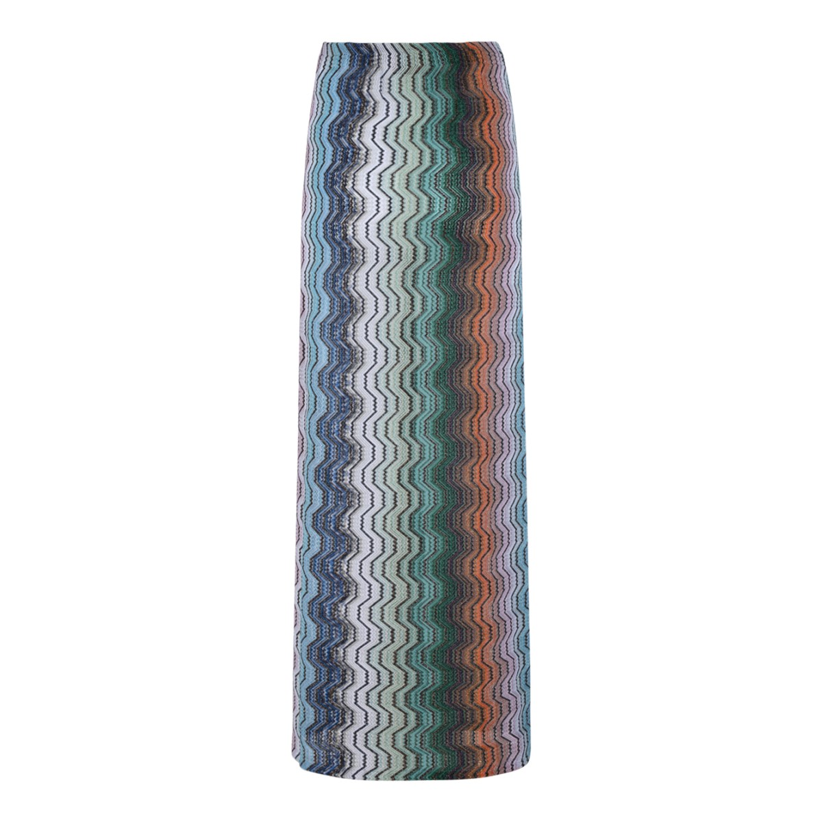 Missoni Multicolor Zigzag Knit Pareo Skirt.