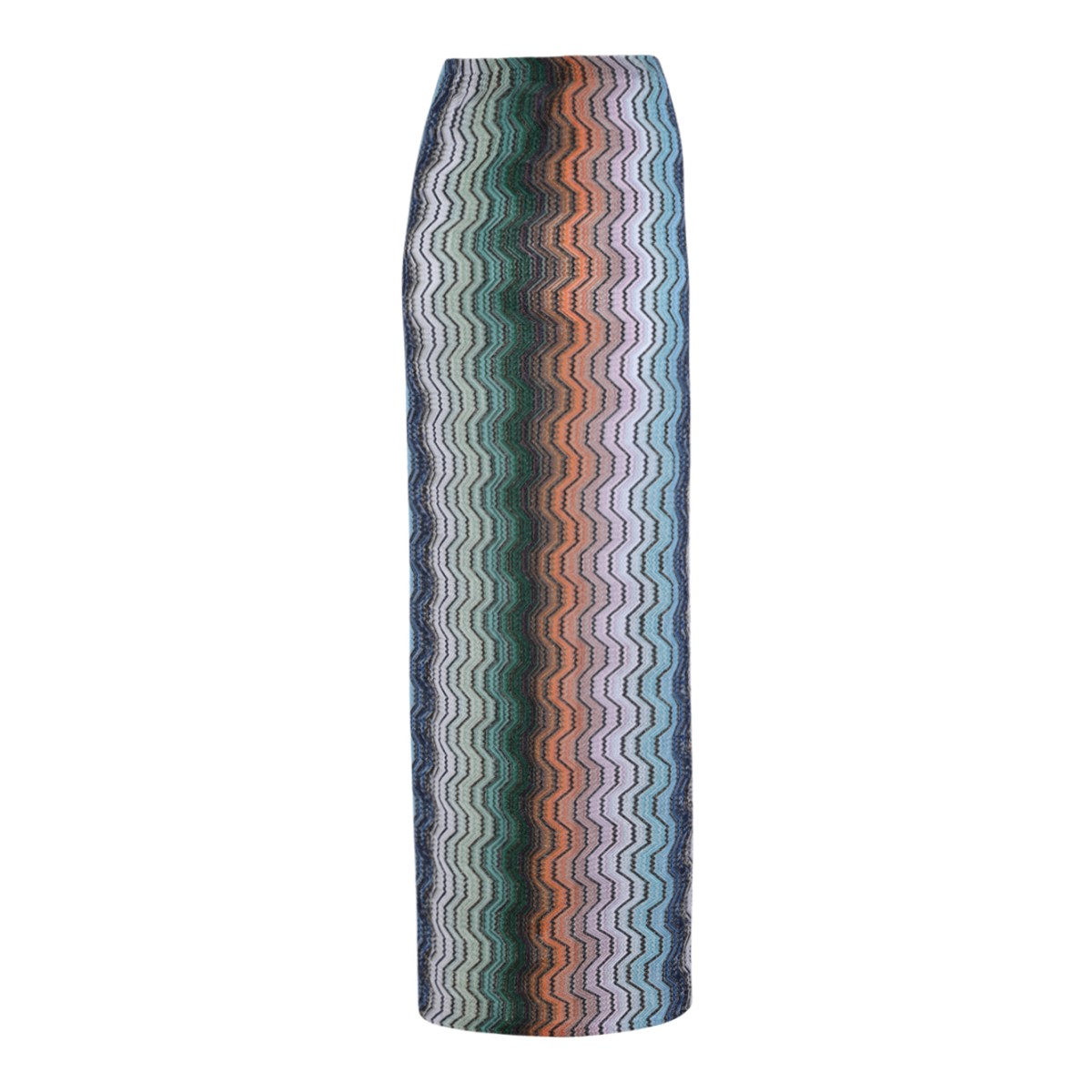 Missoni Multicolor Zigzag Knit Pareo Skirt.