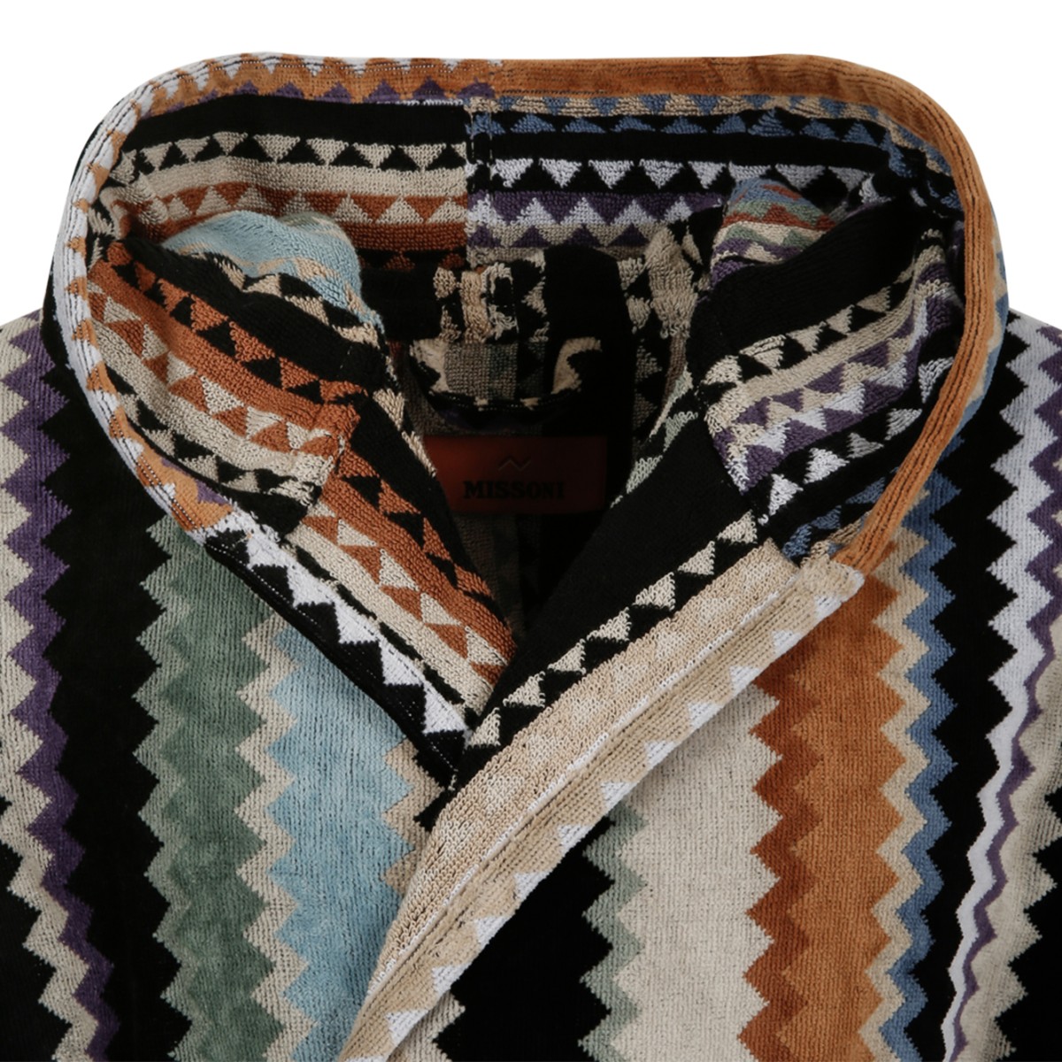 Missoni Multicolor Zigzag Hooded Bathrobe.