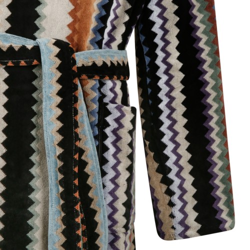 Missoni Multicolor Zigzag Hooded Bathrobe.