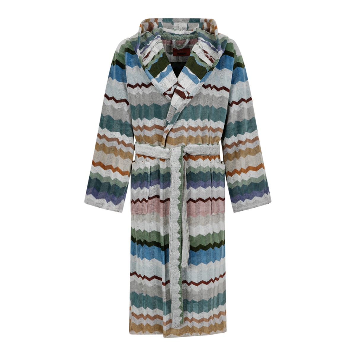 Missoni Multicolor Zigzag Hooded Bathrobe.