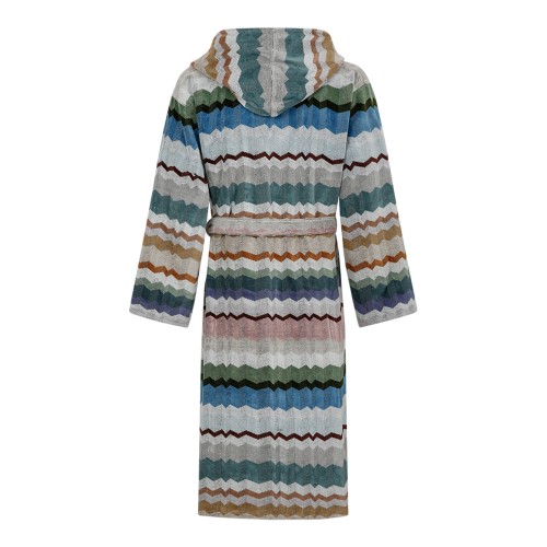 Missoni Multicolor Zigzag Hooded Bathrobe. 2
