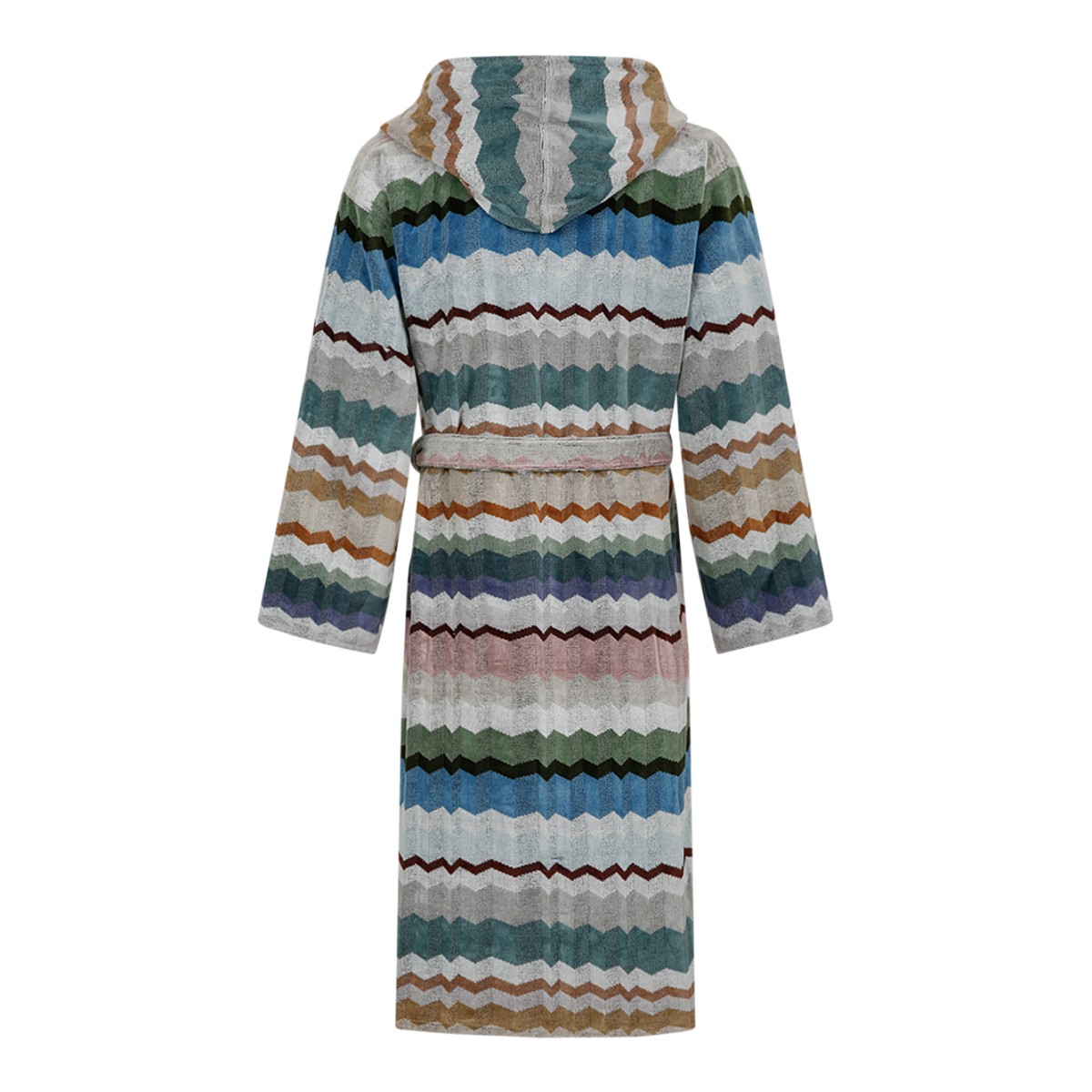 Missoni Multicolor Zigzag Hooded Bathrobe.