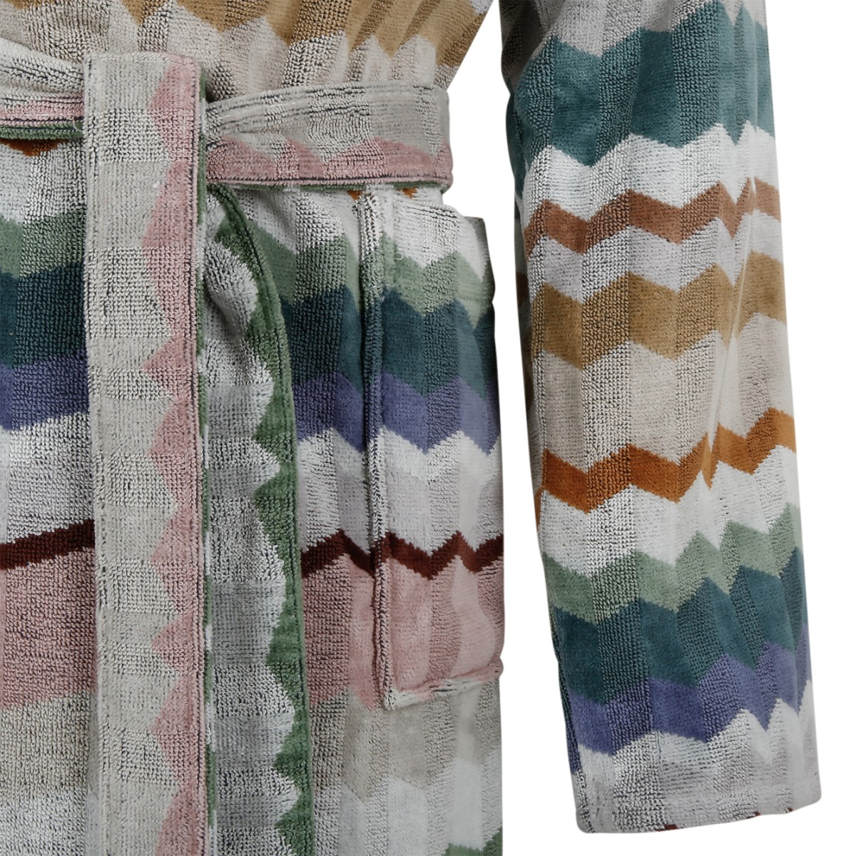 Missoni Multicolor Zigzag Hooded Bathrobe.