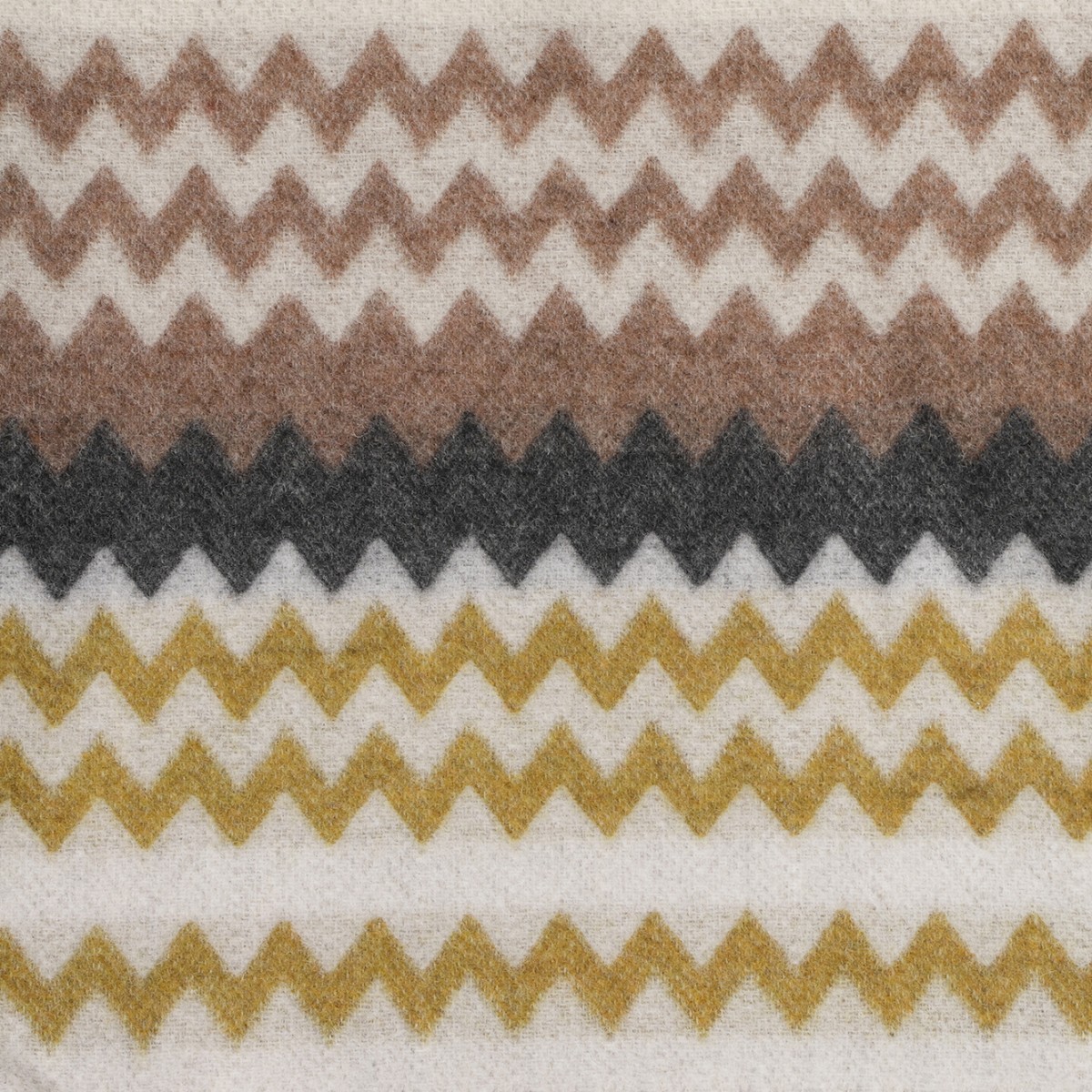 Missoni Beige Multicolor Zigzag Throw Blanket.