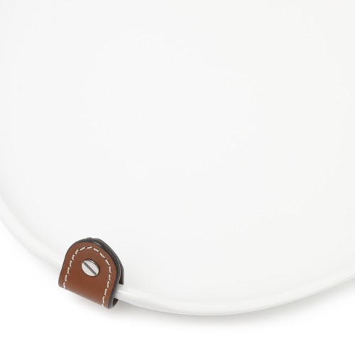 Ralph Lauren Home White Oval Serving Tray.