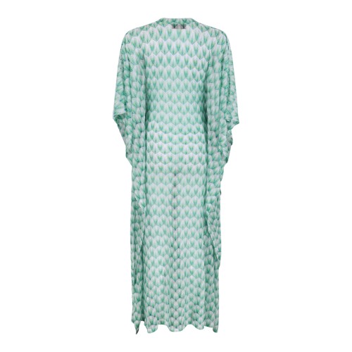 Missoni Green and White Patterned Kaftan Dress. 2