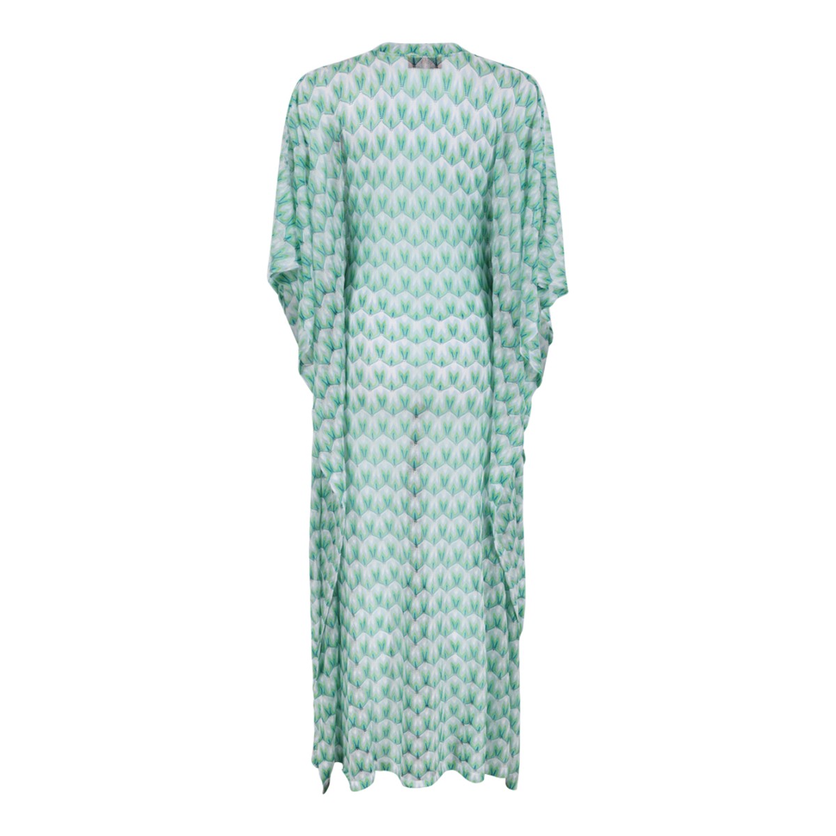 Missoni Green and White Patterned Kaftan Dress.