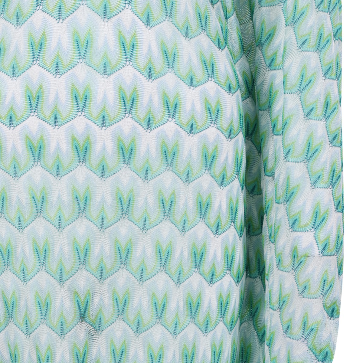 Missoni Green and White Patterned Kaftan Dress.