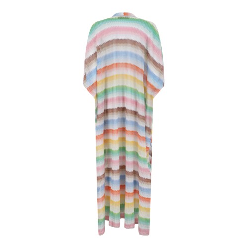 Missoni Multicolor Striped Kaftan Maxi Dress.