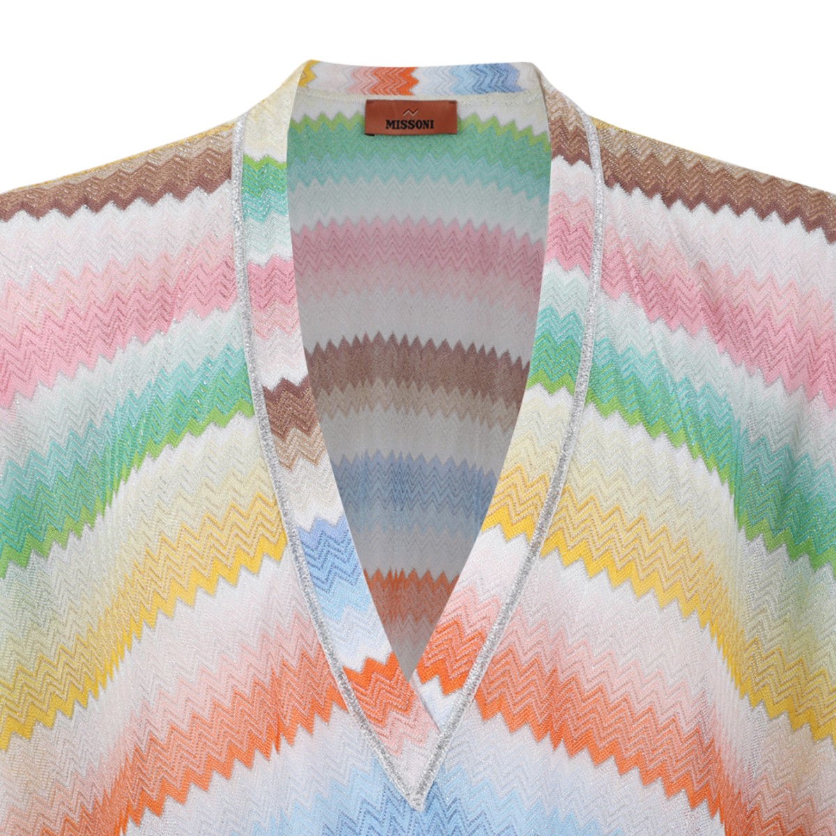 Missoni Multicolor Striped Kaftan Maxi Dress.