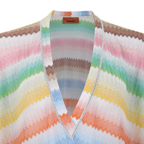 Missoni Multicolor Striped Kaftan Maxi Dress.